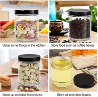 Topsale 2oz 4oz 8oz 12oz 16oz stoples kaca bulat Jam