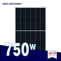 Panneau solaire haute efficacité 60 cellules monocristallines 700W, boîtier étanche avec connecteur