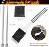 Ensemble de 10 outils de barbecue professionnels en acier inoxydable avec sac de rangement, kit d'accessoires de barbecue portable, cuisine en plein air gastronomique