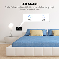 Bingoelec Tuya 1gang Double WiFi Smart Switched et prise murale allemande avec prise USB et type-c Google Home Alexa