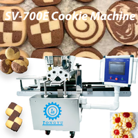 Nouvelle machine automatique à biscuits bicolore LongYu SV-700E 380V avec garantie 1 an pour farine, lait, chocolat, garniture et confiture