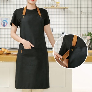 Tạp Dề Đầu Bếp Chống Nước Cho Nam Tạp Dề Phục Vụ Bàn Bằng Vải Bố Có Túi Tạp Dề Yếm Chống Nước Kaki - Product Image 4