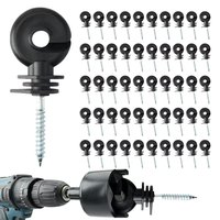 Isolateur de poteau en bois pour clôture électrique en plastique, clou isolant pour réseau électrique, accessoire d'élevage pour bétail, moutons et animaux sauvages