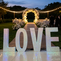 SMOOTH En gros Lettres de marquee lumineuses LED géantes RGB de 4 et 5 pieds, Chiffres géants et Lettres d'amour pour la décoration de mariages, événements et fêtes
