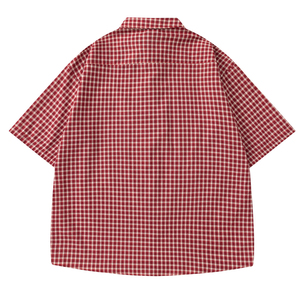 T-shirt da Uomo Casual Oversize a Maniche Corte con Stampa Personalizzata, Logo Personalizzato, Stile Cleanfit, Bottoni Completi, Vestibilità Ampia, Motivo a Quadri, Alta Qualità, Vendita all'Ingrosso - Product Image 2