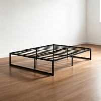 Lit superposé moderne Beier réglable en fer noir, portable, pour chambre, hôtel, école, appartement, disponible en double ou simple