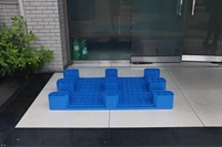 NEXARA Usine HDPE Nouveau Matériau 1208 8.5KG Surface Plate Logistique Palette Robuste Avec 9 Coureurs pour la Logistique