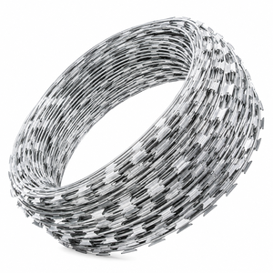 Fil barbelé en spirale galvanisé LINSHENG, noyau de 2,5 mm, pour la délimitation des terrains de transit ferroviaire - Product Image 2