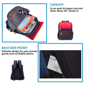 Sac à dos scolaire pour enfants personnalisé OEM, avec fermeture éclair, imperméable, en Oxford, logo personnalisé, sac d'étudiant - Product Image 5