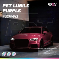 Film adhésif PET Lubile violet anti-jaunissement pour voiture, vinyle auto-adhésif à changement de couleur, direct usine, sans bulles d'air pour carrosserie