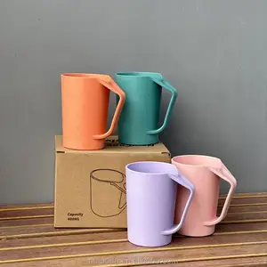 Eco Friendly Reusable Wheat Fiber Coffee Mug Unbreakable Microwave Safe Coffee Cup