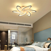 Plafonnier LED en fer 110V, style nordique simple, trois couleurs, variateur d'intensité, télécommande via application, CRI 98 élevé, lampe pour salon et chambre à coucher