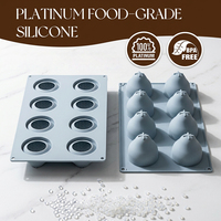 Moule à gâteau en silicone SILIKOLOVE Factory, série fruits, 6 cavités, forme fraise, LFGB Platinum, sans BPA, pour mousse et pâtisserie