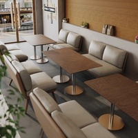Chaise Commerciale à Assise Souple pour Restaurant Occidental, Banquette Personnalisée, Combinaison Table et Chaise de Loisirs pour Café