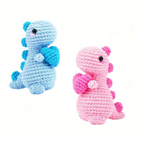 Kit de Crochet Dinosaure en Fil Fait Main pour Débutants et Adultes - Amigurumi Adorable avec Modèles Écrits et Tutoriels - Cadeau d'Anniversaire