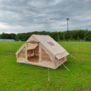 6.3 ㎡   Grande tente familiale de <span class=keywords><strong>camping</strong></span> extérieure à une chambre, en toile Oxford imperméable avec fonction gonflable en coton aérien pour le glamping - Product Image 3
