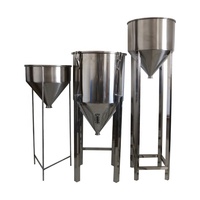 Trémie conique en acier inoxydable de qualité alimentaire 304 316 pour poudre et liquide, pour machine de remplissage et d'emballage
