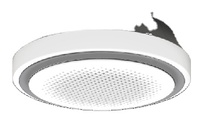 Climatisation de type cassette ronde encastrée au plafond à 360 degrés