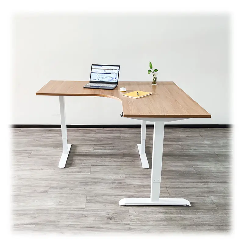 Zhiding Ergonomic Healthy Modern Smart Office Furniture L Shape Electric Standing Computer Desk