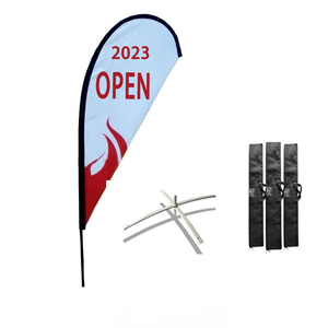 定制印刷促销广告飞行沙滩旗定制泪珠羽毛旗横幅带旗杆 - Product Image 2