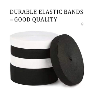 Bán buôn trắng đen đàn hồi Webbing dệt kim cao su ban nhạc đàn hồi Webbing - Product Image 6