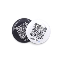 Etiqueta adhesiva epoxi NFC con código QR personalizado, pago de 13,56 MHZ, Chip programable, moneda de PVC, Mini etiqueta pequeña, pegatinas de código QR RFID NFC