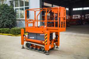 Piste électrique Offre Spéciale Terrain accidenté sur chenilles élévateur à ciseaux élévateur aérien plate-forme de travail élévatrice à ciseaux à chenilles avec Ce - Product Image 4