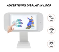 Holographic Mall Checkout 21.5 "Écran tactile en libre-service Terminal de paiement sans surveillance Kiosk Kioskos Para Venta De Comida