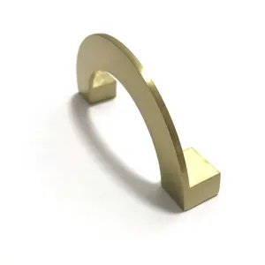 新设计的C形橱柜手柄刷黄铜五金拉手旋钮