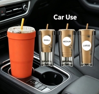 Moioco Gobelet isotherme en acier inoxydable de 30 oz, couleur orange, pour enfants, tasse de voyage réutilisable avec paille pour boissons glacées