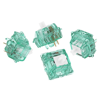 DUROCK Interrupteurs silencieux à crevettes Interrupteurs tactiles T1 silencieux RGB 67g pré-lubrifiés 5 broches Interrupteurs mécaniques silencieux à clavier MX
