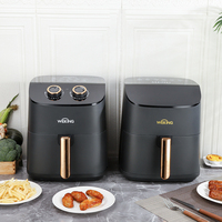 Friteuse à air multifonction carrée 8L en promotion – Appareil électroménager en plastique avec régulateur de température pour usage domestique
