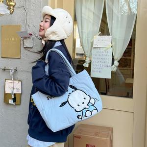 Venta caliente nuevo bolso anime Kuromi Melody kawaii snack Mommy Tote portátil abajo tela mano - Product Image 4