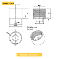 KASINTON JSD-FJ-TJM18 Personnalisation de la gamme, acier inoxydable 304, utilisation pétrochimique, étanchéité IP65, capuchon de protection de lentille