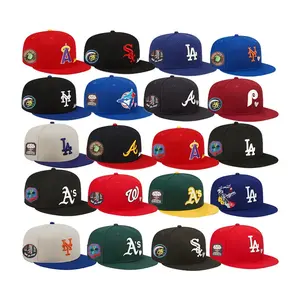 Patches Mundiais Atacado Fechado Boné de Beisebol para Homem Personalizado Gorras Logotipo Bordado Original Equipado Caps Snapback Chapéus Chapéu Esportivo