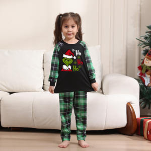 Ensemble Pyjama Loungewear en Coton à Manches Longues à Carreaux Verts pour Femme, Tenue de Maison Assortie pour la Famille, Noël, Printemps Été Automne - Product Image 6