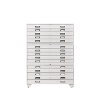 Armoire à plans en acier de type A0/A1, armoire à dossiers ignifuge en acier inoxydable avec serrure, design moderne
