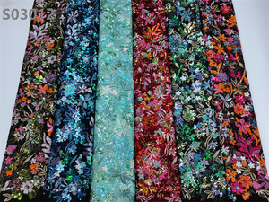 Đám Cưới Sequins Thêu Ren Vải Tulle Vải Sequin Lưới Ren - Product Image 3