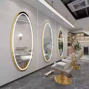 Miroir mural LED rond pour la coiffure, la beauté, le maquillage et l'utilisation en salon pour les salons de coiffure - Product Image 5