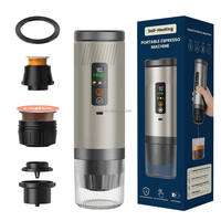 Machine à café semi-automatique portable 3-en-1 20 bars USB-C avec batterie amovible, 80 ml, pour hôtel, extérieur, camping, voiture, chauffage