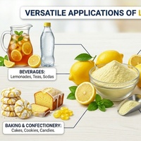 Astrawell Pure Natuurlijke Citroenpoeder, Rijk aan Vitamine C, Fruitpoeder voor dranken & voedselingrediënten, OEM-service