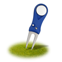 Outil de réparation de divots de golf personnalisé en forme de pièce de monnaie, avec finition en alliage de zinc plaqué métal et logo personnalisé