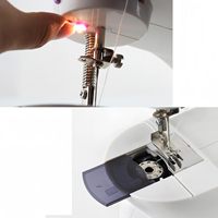 Machine à coudre électrique portable blanche à double vitesse pour débutants, idéale pour la réparation de vêtements, garantie 1 an