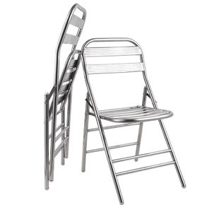 Silla Plegable Moderna de Acero Inoxidable, Reforzada con <span class=keywords><strong>Siete</strong></span> Tablas, Portátil, para Uso en Interiores y Exteriores, Multifuncional, para Comedor y Ocio - Product Image 5