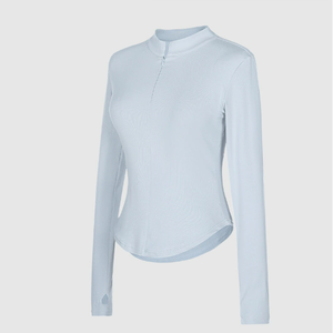 2025 New Coming Dance Stand-up Collar Long-sleeved Top Slim Fit Waist-cinching Dance Sports Fitness Yoga Top Jacket - Product Image 3