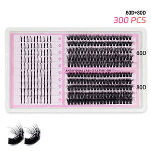 Mix length <b>Lash</b> <b>Clusters</b> 60D 80D 100D 160D Individual Eyelash <b>Clusters</b> with DIY 10-20MM Thick <b>Cluster</b> Eyelash Extensions - Product Image 3