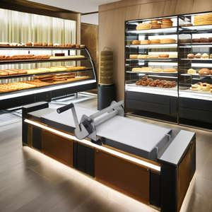 Thiết bị làm bánh chuyên nghiệp Máy Làm Bánh Bột Máy tính để bàn nhỏ Hướng dẫn sử dụng bánh Croissant Puff Pastry bột <span class=keywords><strong>sheeter</strong></span> - Product Image 5