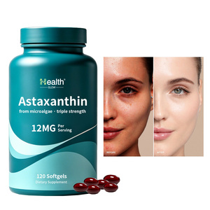 Capsules d'astaxanthine en gélules souples, fabricant de compléments alimentaires OEM, beauté de la peau, anti-âge, antioxydant, santé de la vue, vente en gros, GMP - Product Image 1