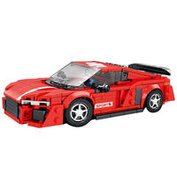 Vente en gros de blocs de construction Reobrix, modèle de super voiture de course, blocs de construction DIY, célèbre voiture de sport, jouets de construction en briques