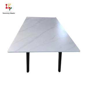 OEM phòng ăn đồ nội thất bằng đá cẩm thạch nhân tạo hàng đầu tùy chỉnh đá hình chữ nhật bàn ăn - Product Image 2